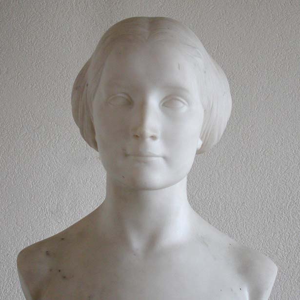 Originalb&uuml;ste der Mathilde Wesendonck aus Marmor aus dem Wagnermuseum Luzern
