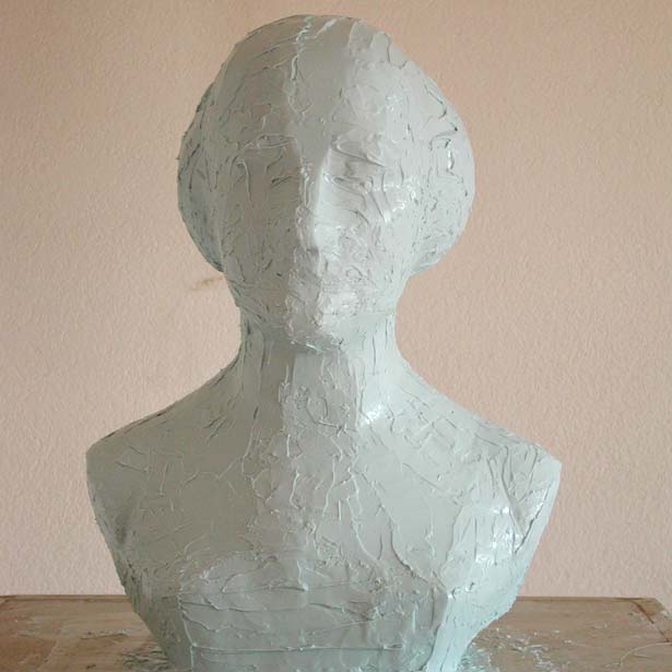 Abfomrung der Originalb&uuml;ste mittels Silikonkautschuck