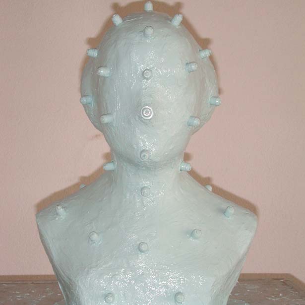 Zapfen zur Befestigung des Silikonkautschukes in der Mutterform