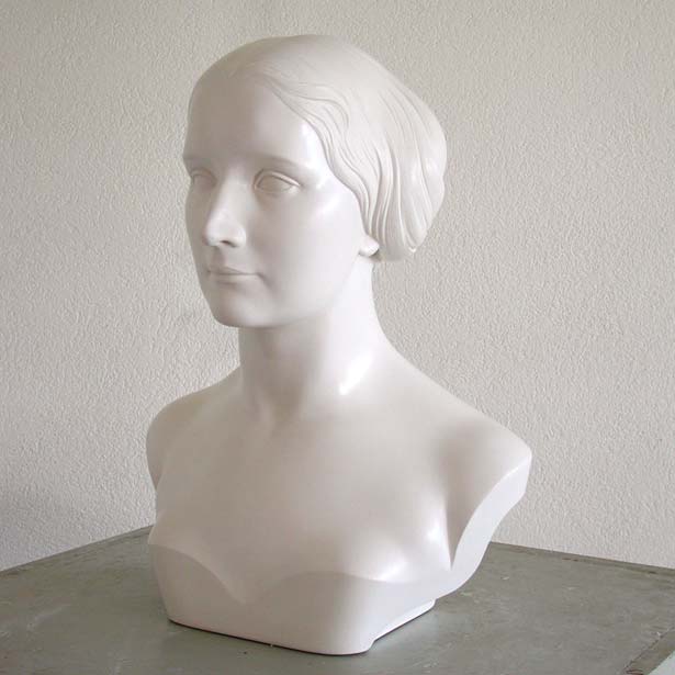 Abguss der B&uuml;ste mit marmor&auml;hnlichem Spezialgips